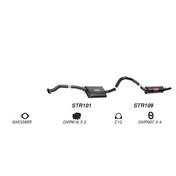 Redback Exhaust 2 1/2" Complete System for Holden Calais (03/1988 - 08/1988), Commodore (10/1986 - 1988) - Brixton 4x4 - Buy Online Now!